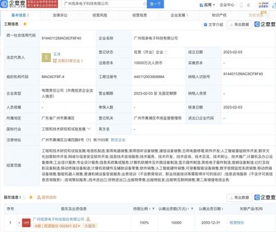 視源股份新設電子科技子公司，注冊資本1億元，聚焦數字文化創意軟件開發